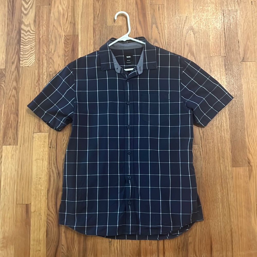 Vans Button Up Shirt Medium Navy